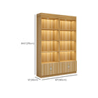 Multi-shelf Modern & Contemporary Style Wood Hutch Cabinet for Living Room