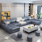 Modern Living Room Sectional Couch Stain-Resistant Cushion Back Sofa