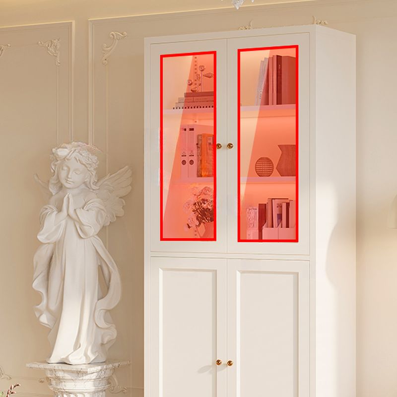 Steel Vertical Organizing Shelf with 2 Cabinets and 6-Shelf Closed Back