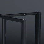 Minimalist Rectangular Folding Banquet Table with Casters and Corrosion Resistant Faux Wood Top