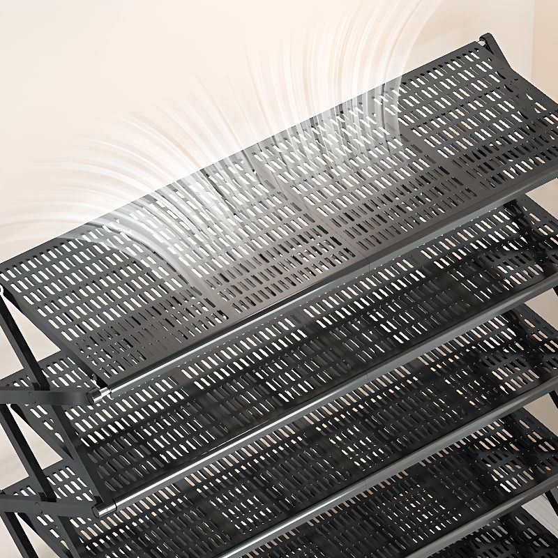 Modern Rectangle Ink Metal 21-30 Pairs/11-20 Pairs/1-10 Pairs Shoe Rack for Drawing Room with 7 Shelves/6 Shelves/4 Shelves