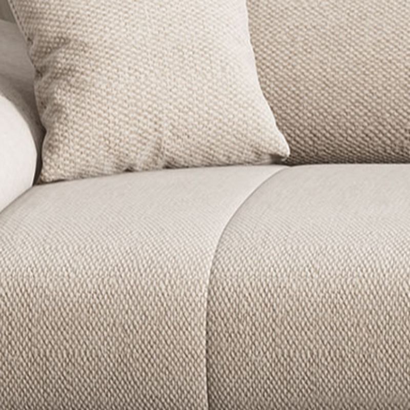 Standard Sofa in Tan with Armrest and 3 Pillows