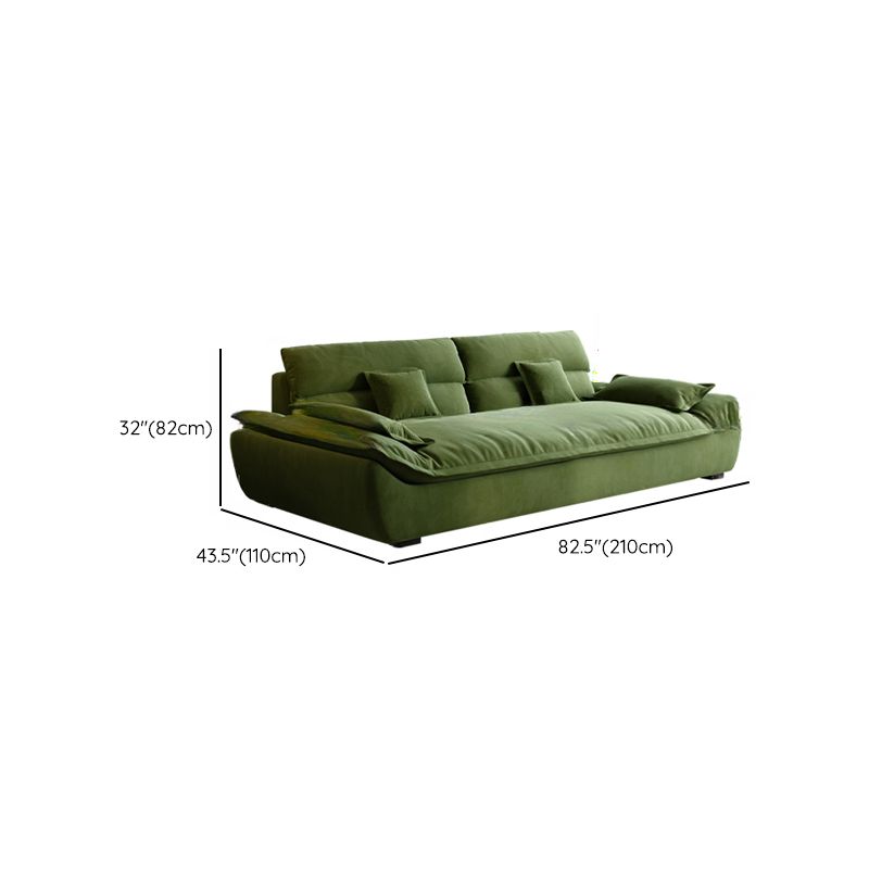 Emerald Green Standard/Single Sofa with Arm and 4/3 Pillows