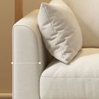Flannel Loveseat in Light Gray/Navy Blue/Cream with Armrest