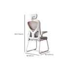 Simple Ergonomic Office Chairs with Upholstered Midnight Black/Light Gray Armrest and Lumbar Support, Featuring Flip-Up Armrest