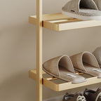 Art Deco/Glam Iron Rectangle Shoe Rack with 3 Shelves for 1-10 Pairs in Drawing Room