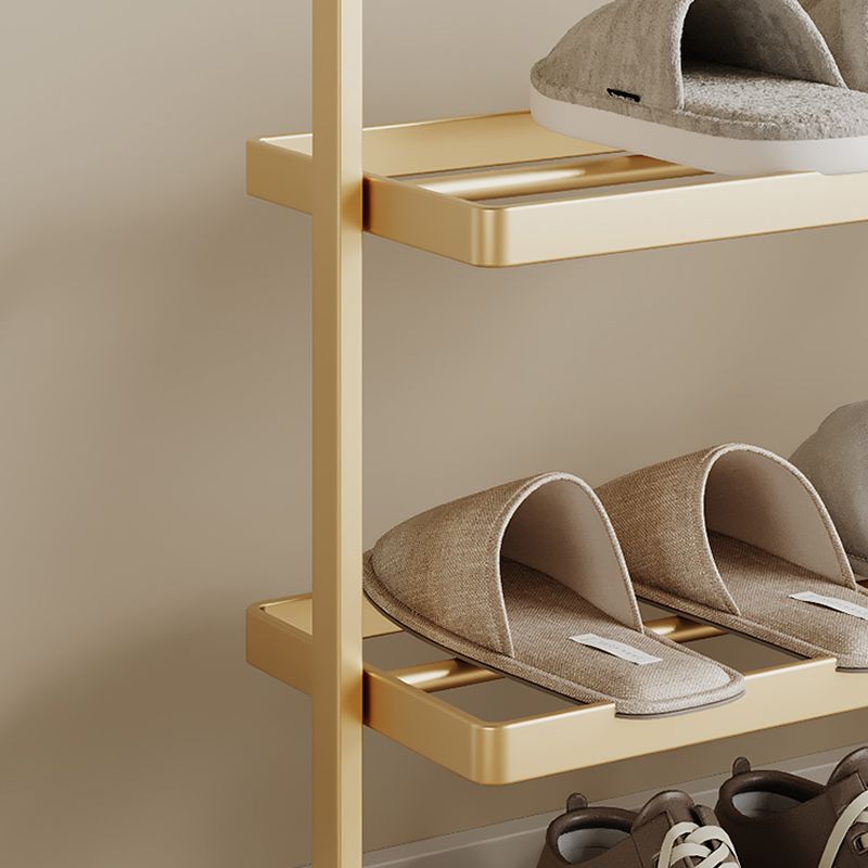 Art Deco/Glam Iron Rectangle Shoe Rack with 3 Shelves for 1-10 Pairs in Drawing Room
