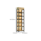 Modern Living Room Display Stand Wooden Multi-shelf in Natural