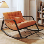 Stylish Upholstered Rocking Chair with Removable Cushions fits Women's Range-even Less