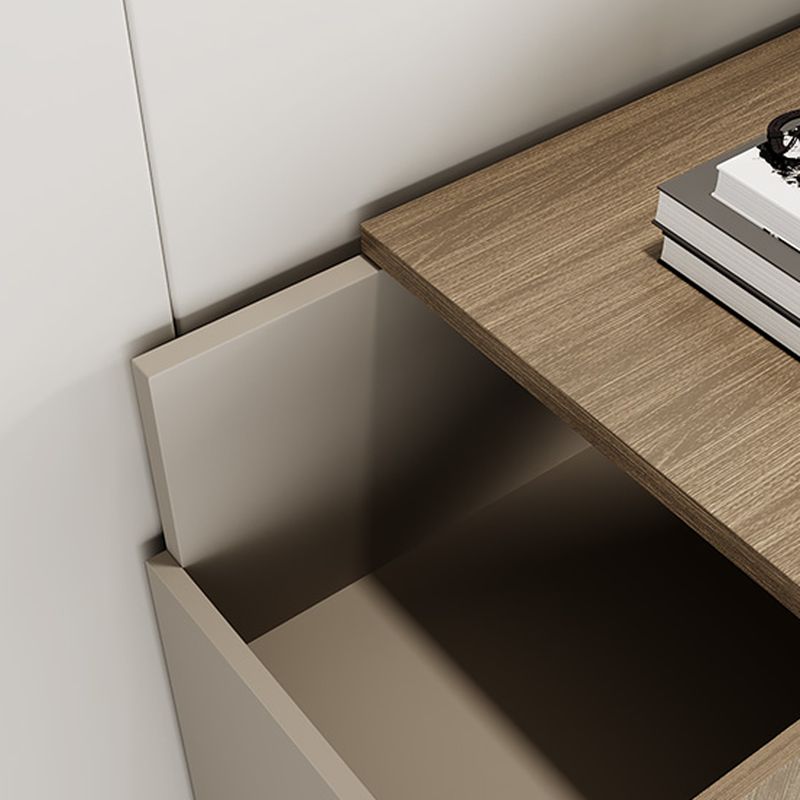 Caramel Trendy Manufactured Wood Supplies Cabinet with Shelves, Locker, Locking Door, and 2-Wide/5-Wide/4-Wide Compartments