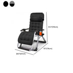 Solid Color Arm Recliner in Midnight Black with Alloy Frame, Standard Base, Locking Back Angle, Cupholder, and Removable Back