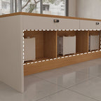Office Computer Desk with Secure Drawer, Cable Management, and CPU Stand