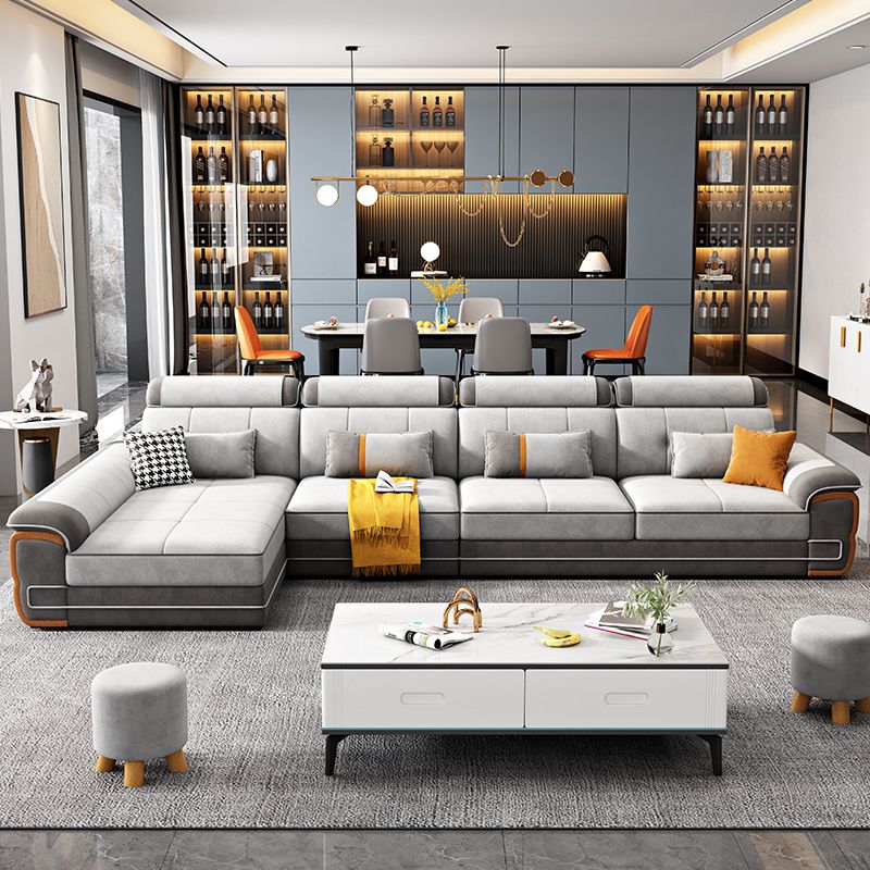 Living Room Modular Sofa in Modern Style Minimalist Sofa with Pillow Pillow Armrest