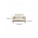 Tear Resistant Standard Sofa/Loveseat/Single Sofa in Leather with White Upholstery