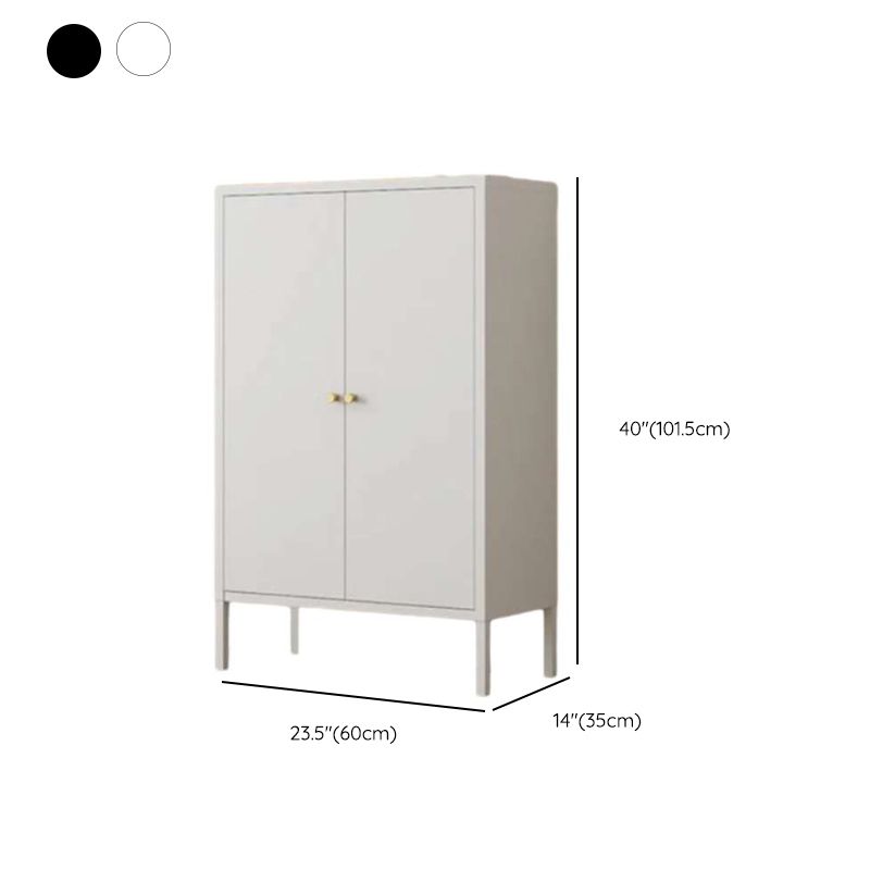 Art Deco Narrow Sideboard with Larder Storage, Alloy Countertop, Flexible Shelf, and 2 Doors