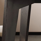 Rectangular Ink Gloss Finish Stone Dining Table with Anti-Fouling Sintered Stone Top for Seating 6/8