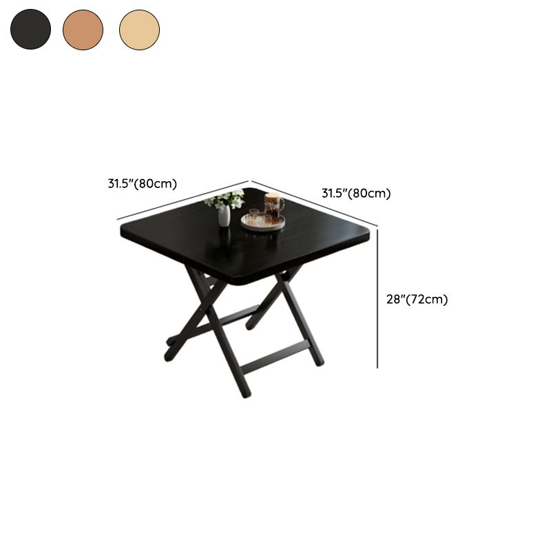 Laminate Dining Table with Crossed Legs, Scratch-repellent, Foldable Square Top for 2-seater