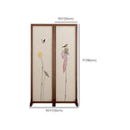 Cocoa Translucent Indoor Foldable Temporary Wall Divider with Gauze, 3/4 Panels, Standalone