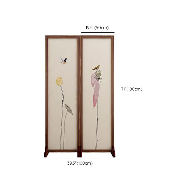 Cocoa Translucent Indoor Foldable Temporary Wall Divider with Gauze, 3/4 Panels, Standalone
