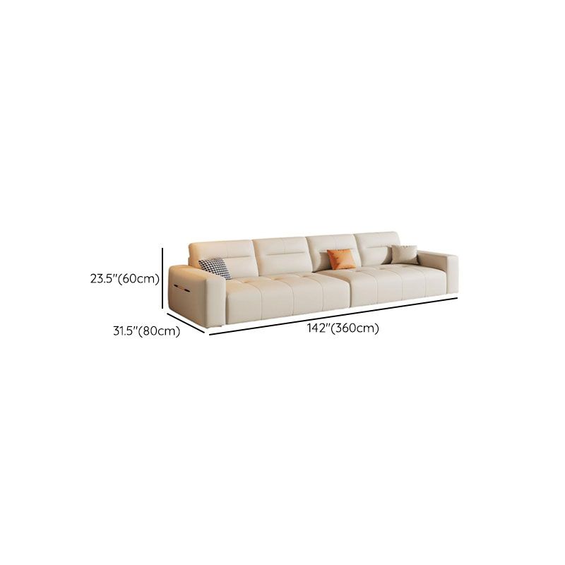 Fade-proofed Standard/Single Sofa in Off-White for Drawing Room with Armrest and 3/1 Pillow