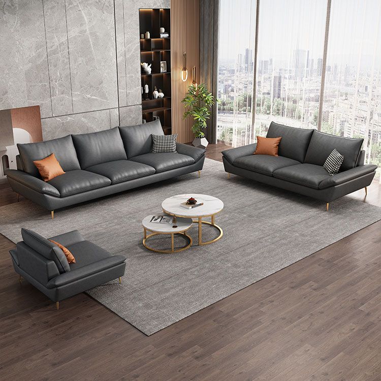 Modern High-Density Sponge Sofa with Water Resistant Seat and Included Pillow