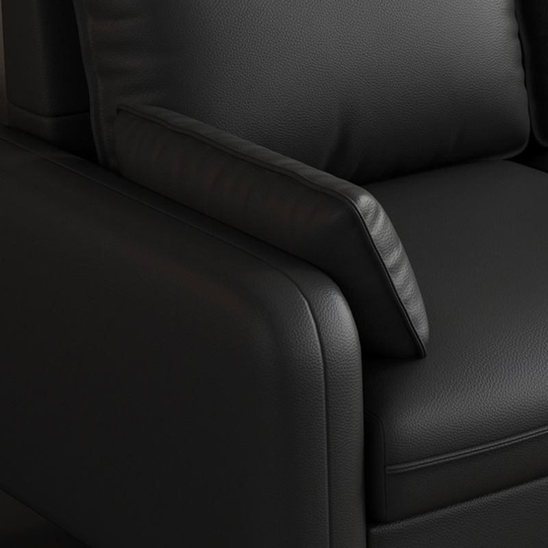 Pu Leather Loveseat in Cerulean/Olive Green/Amber Color with Armrest