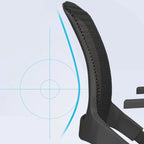Trendy Metal Frame Space-saving Training Chair/Side Chair with Exposed Back and Armrest for Tile Flooring