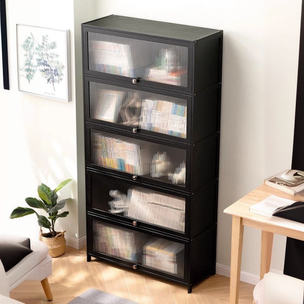 Ink Shelf Organizer with 1 Cabinet, 2 Cabinets, and 3-Cabinet, 2-Shelf, 3 Shelves, and 4-Shelf, Vertical/Horizontal Orientation, and Closed Back