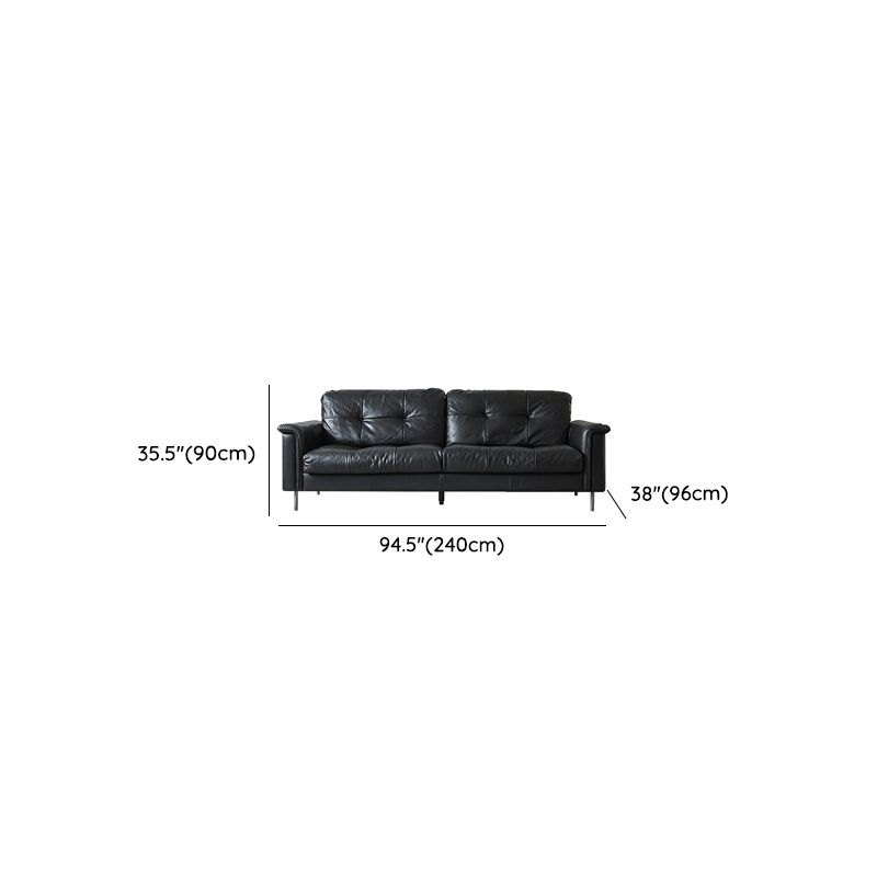 Tear Resistant Standard Sofa/Loveseat/Single Sofa in Black with 1 Pillow