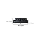 Tear Resistant Standard Sofa/Loveseat/Single Sofa in Black with 1 Pillow
