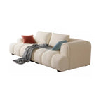 Beige Standard Sofa with Arm and 5 Pillows/4 Pillows