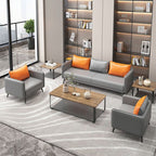 Modern Gray Standard Sofa with Pillow Back for Living Spaces
