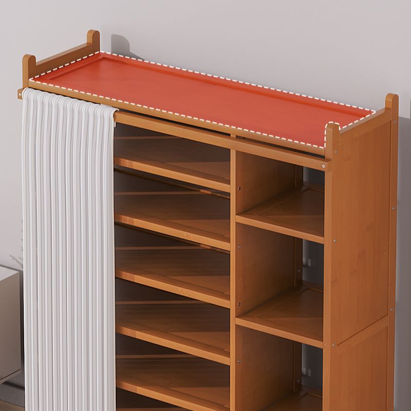 Art Deco Bambusa Rectangle Shoe Rack with 3/4/7 Shelves for 11-40+ Pairs in Drawing Room