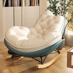 Art Deco Alloy Rocking Chair with Water Proof Upholstery and Flared Arm