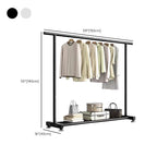 Modern Simple Style Hall Rack with Receptacle Storage, 1 Shelf/2 Shelves, Steel Frame, and Alloy Hook