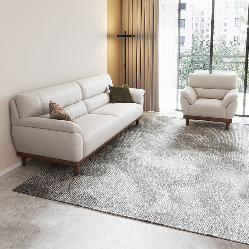 Tear Resistant Standard Sofa in White/Citrus Color Leather