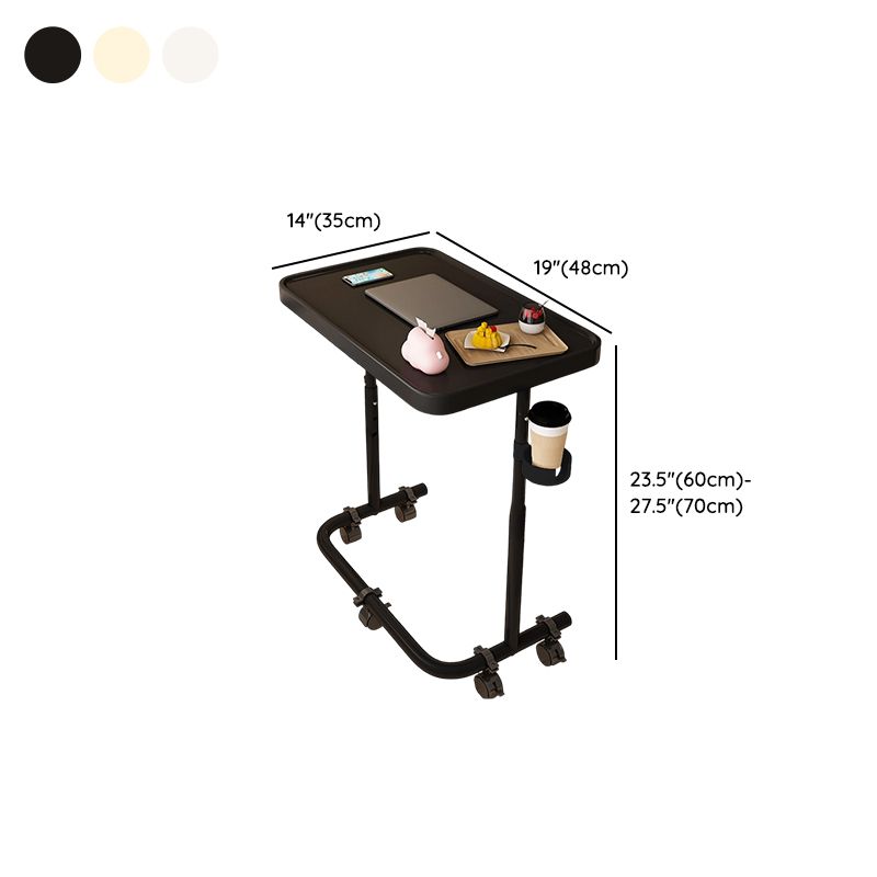 Casual Adjustable Height Laptop Cart with Casters and Ergonomic Tilt