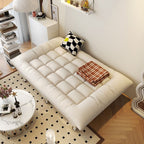 Simple Rainproof Futon Convertible Sofa with Tufted Back Loveseat, Stitch-tufted, Full/Queen Bed Size