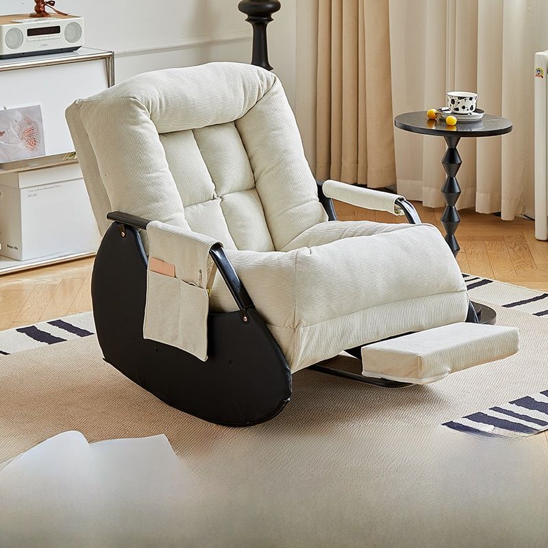 Ergonomic Stationary Rocking Chair with Rear Back