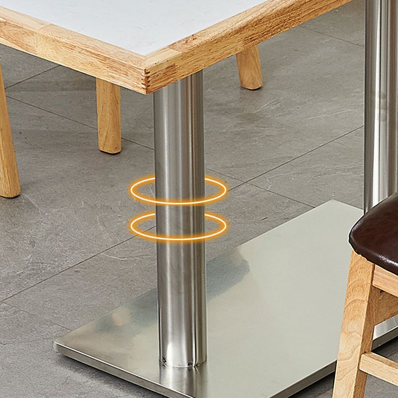Veneer Dining Table with Pedestal Base, Heatproof, Seating for 4/2-seater/Seats 3
