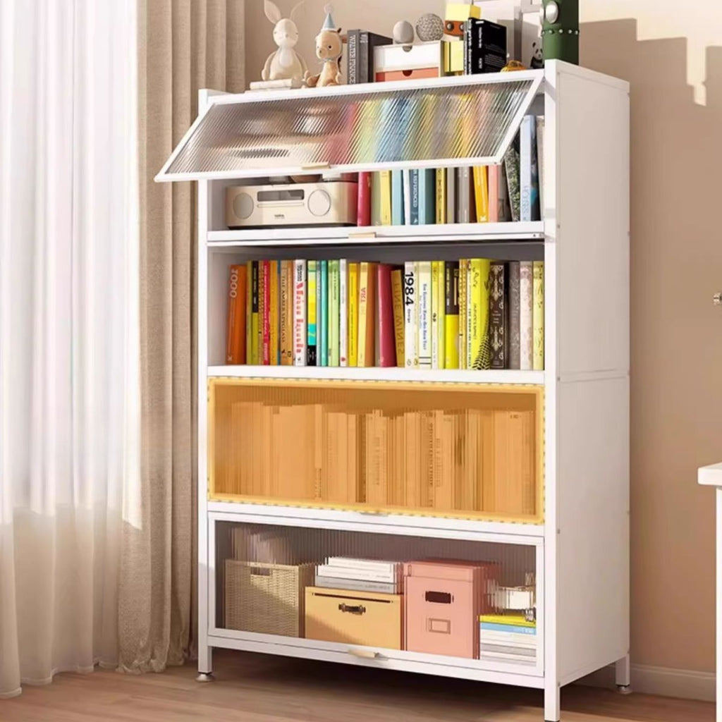 Vertical Alloy Organizing Shelf with Closed Back, Polymer Compound Door and 4-Shelf/5 Shelves/3-Shelf