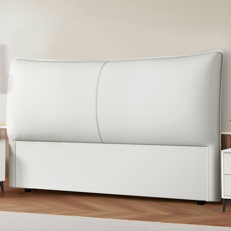 Trendy Panel Headboard in Natural Wood with No Distressing, Rectangle Shape for Queen/Full Bed, Featuring Sponge Upholstery and Standard Height