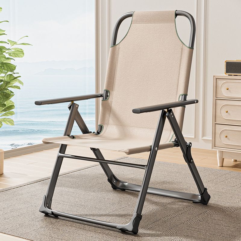 Contemporary Solid Color Arm Recliner with Alloy Frame, Non Rocking Base, Locking Back Angle, and Independent Back Movement