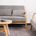 Comfortable Scandinavian Sofa with Foam Cushioning and Non-Skirted Design