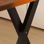 Scratch-proof Foldable Square Veneer Dining Table with Crossed Legs for 2-seater/Seating for 4