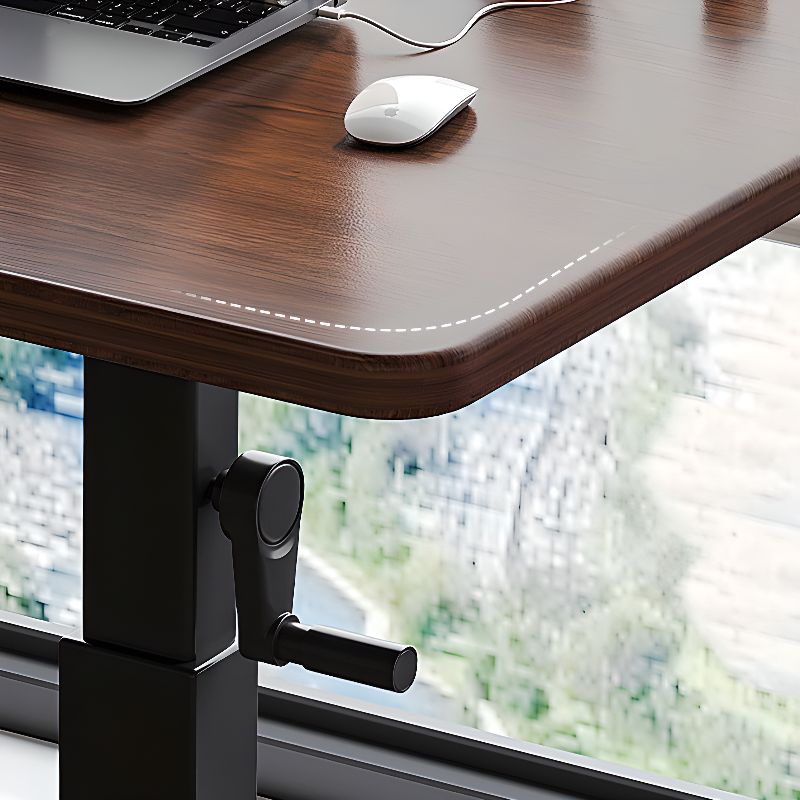 Trendy Engineered Wood Laptop Cart with Flexible Height, Casters, and 4/5/2 Outlets
