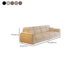Modish Solid Color Stain Resistant Standard Sofa in Black/Light Gray/Light Brown with 6-Seater/5 Person/4-Seater Capacity and 2 Pillows