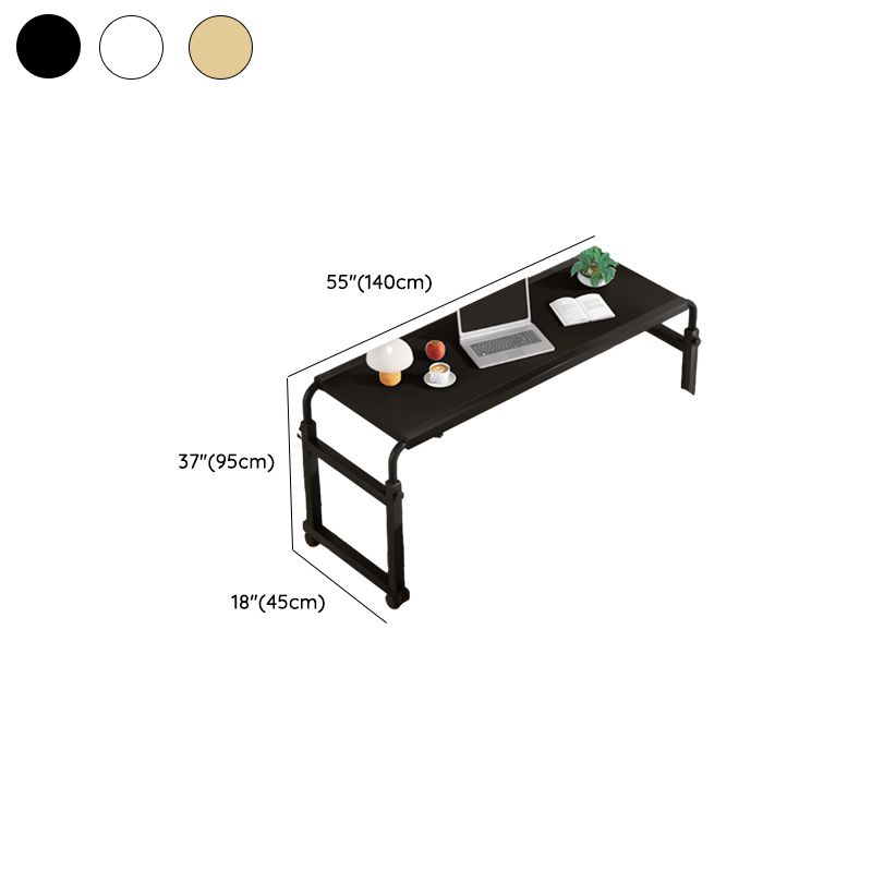 Adjustable Height Standing Desk with Scratch Resistant Toboggan Base, Ink/Chalk/Natural Color Top, Self-supporting with Wheels/Casters and Knob Adjustment
