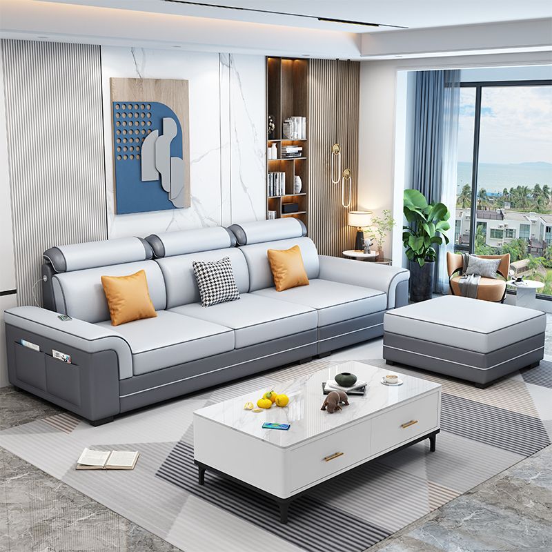 Traditional Style Backrest Modular Sofa Simple Living Room Sofa with Armrests