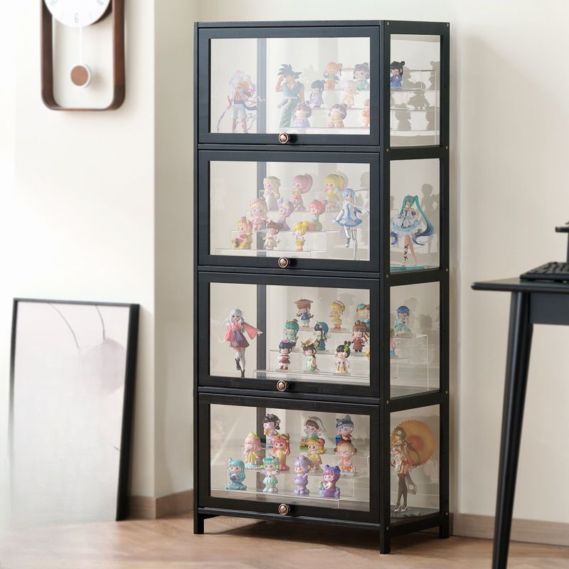 Bambusa Flooring Curio Cabinet with Stockroom, 4 Cabinets/3 Cabinets/2 Cabinets, 4 Shelves/3 Shelves/2 Shelves, 4 Doors/3 Doors/2 Doors